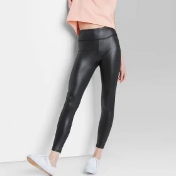 Wild fable faux store leather leggings